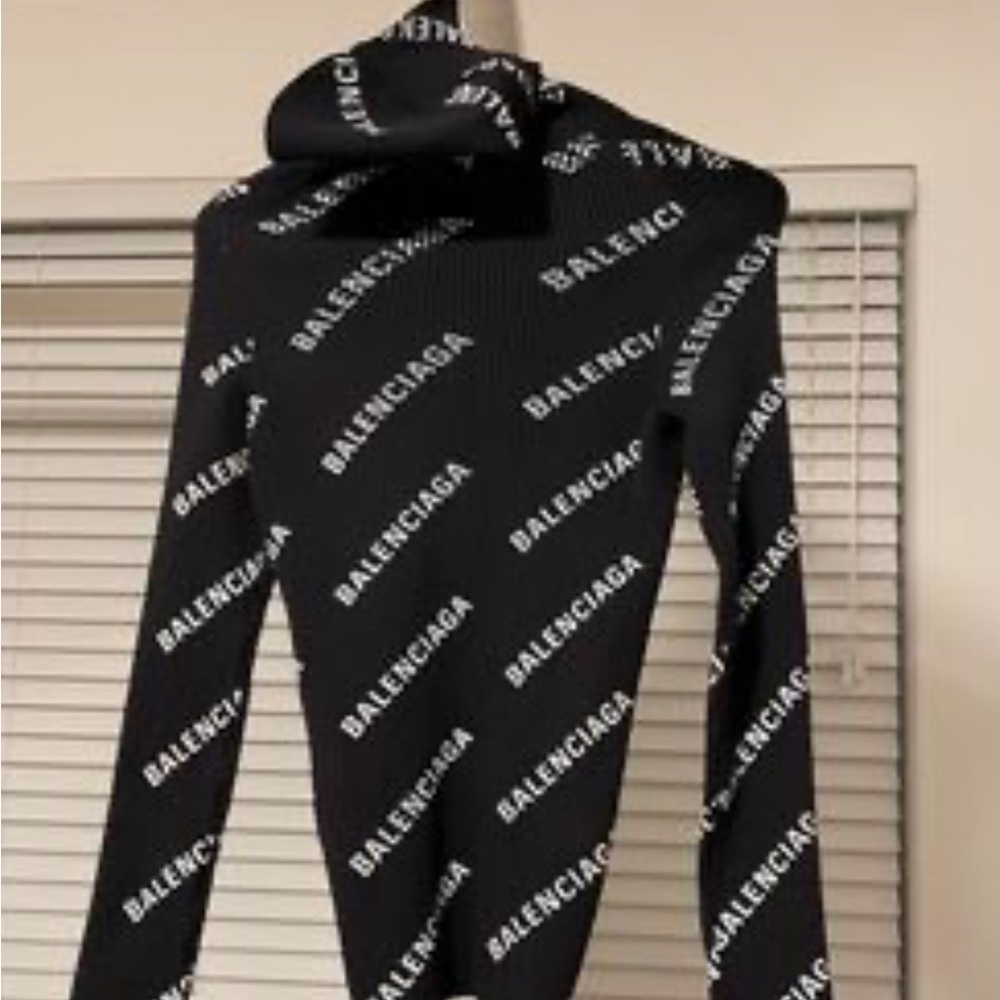 Balenciaga turtleneck roll over top